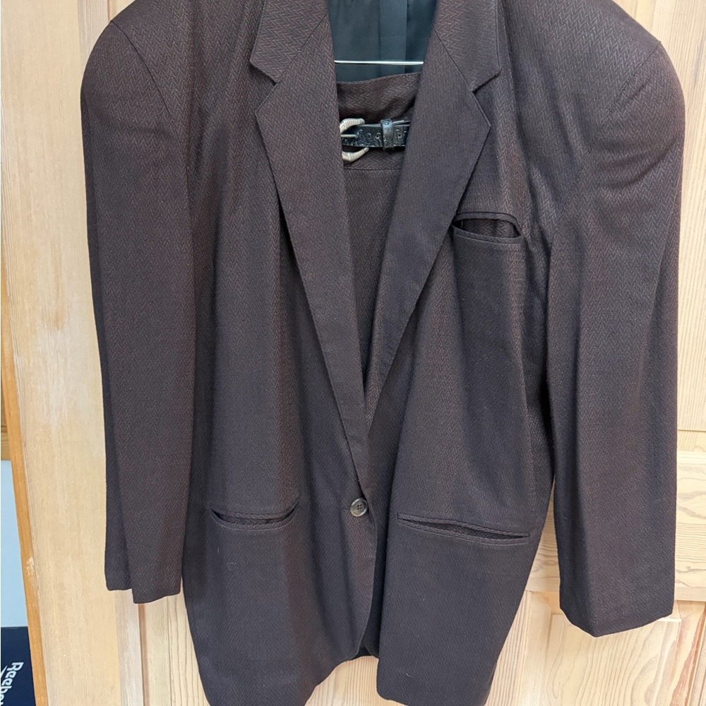 Women’s Rich Cognac-colored Suit Blazer and Skirt